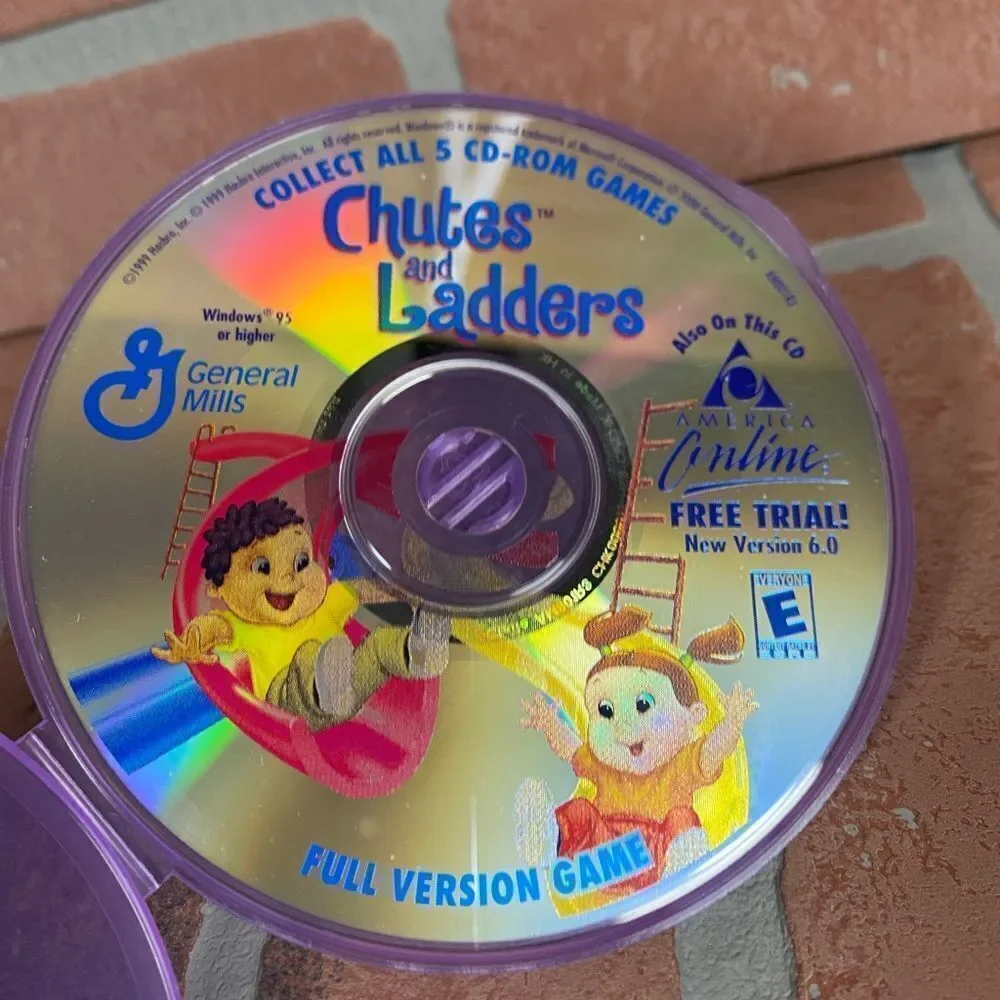 Chutes & Ladders FULL VERSION PC CD-ROM Computer Game Game Disc Only